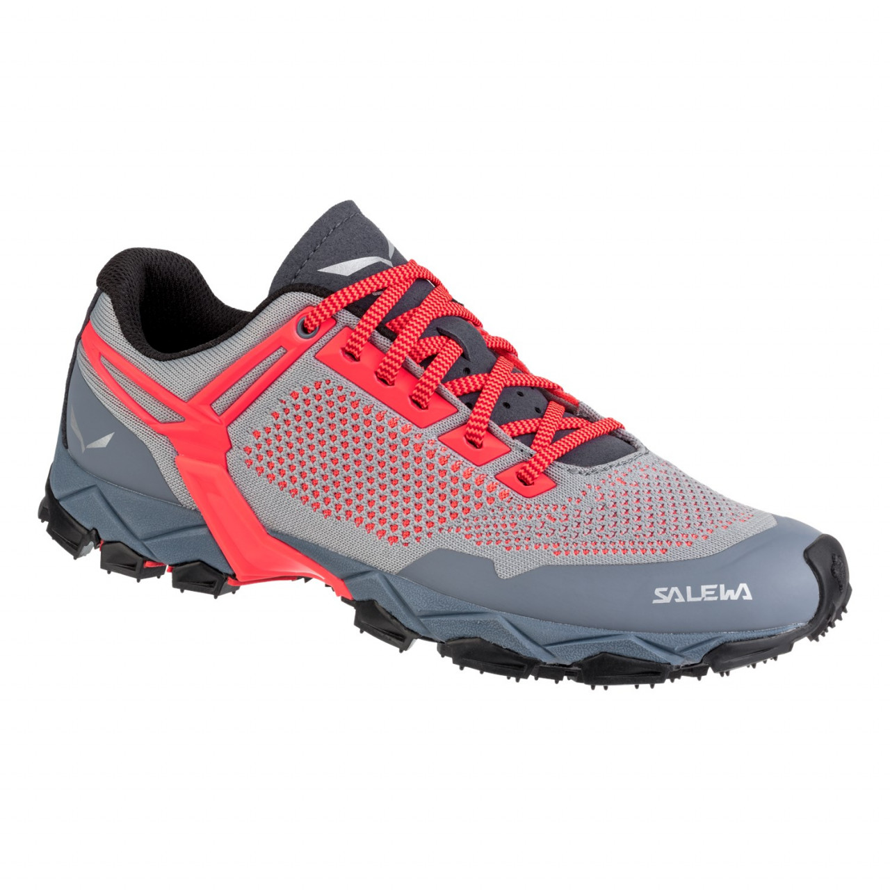 Zapatillas De Montaña Mujer Chile - Salewa Lite Train K - Gris/Azules/Coral - KOLA-31698